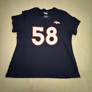 Denver Broncos Von Miller #58 NFL‎ Womens T Shirt Fan Apparel Top L NWT